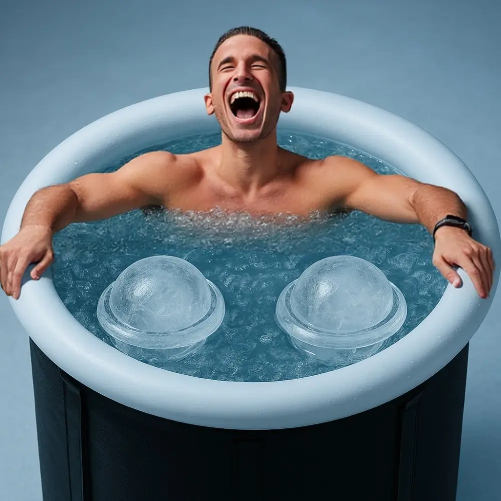 Water Chiller 25cm Diameter Sphere Ice Mold Reusable Fast Freezing Round Ice Block Mold Easy Release BPA-Free Giant Ice Mold Spa