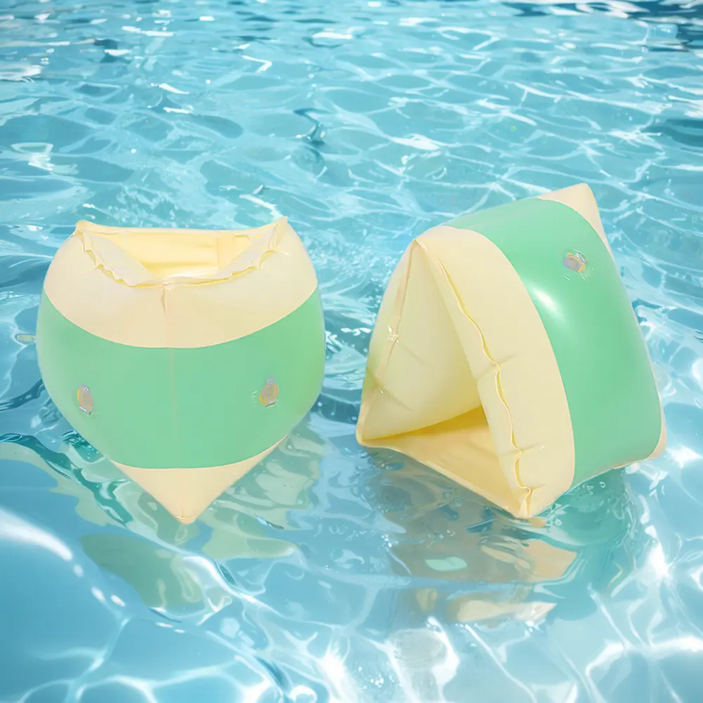 1Pair Kids Arm Ring Inflatable Swim Arm Floater Swimming Pool Float Sleeve PVC Inflatable Pool Buoy Armbands Pool Accessories