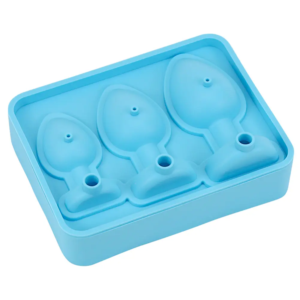 Silicone Prank Butt Plug Shaped Mold Reusable Fun Shape Ice Cube Molds Novelty Ice Cube Trays for DIY Cake Chocolate Candy