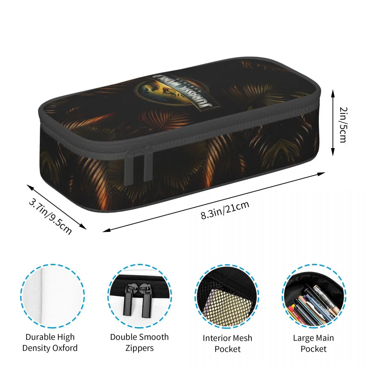 Jurassic Park Accessories Pencil Case Large Capacity Office Supplies Pencil Case Stationery Gift