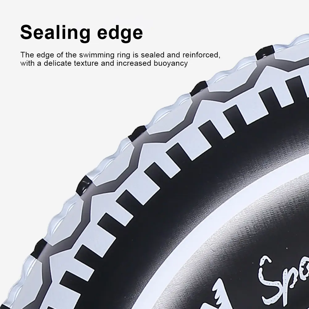Swimming Pool Floating Rings Tire Pattern Leakproof Inflatable Swim Ring Pool Rings Air Mattresses Swimming Pool Accessories