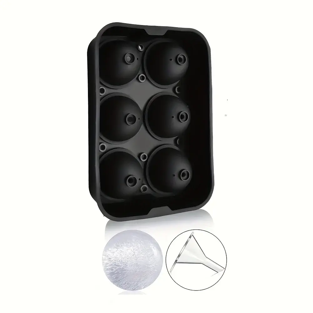 1pcs  6-Grid Ice Silicone Cube Mold Tray DIY Freeze Ice Maker Creative Ice Cube Mold Barware Tools Perfect for Freezer, Cocktail