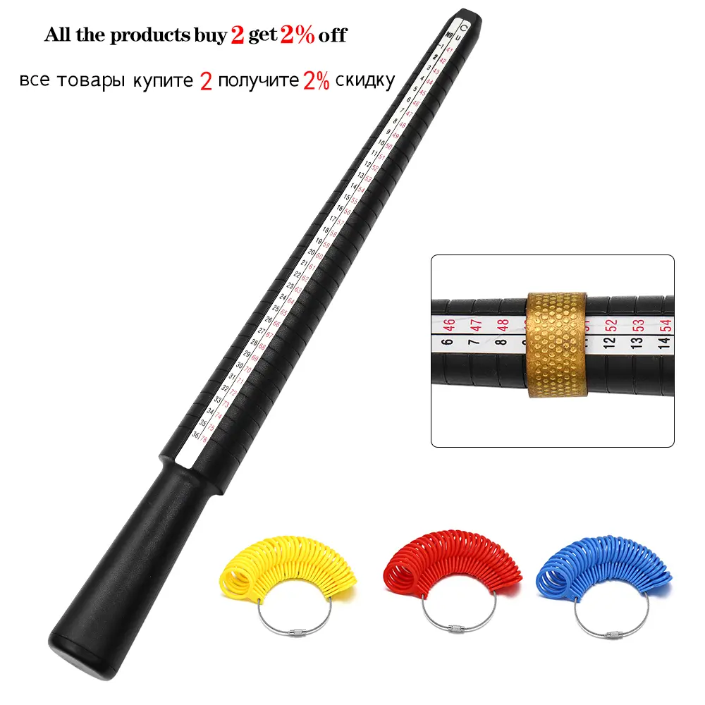 Professional Measuring Gauge Finger Ring Stick Sizer Mandrel Stick Finger Gauge Ring For DIY Fashion Jewelry Measuring Tools Set