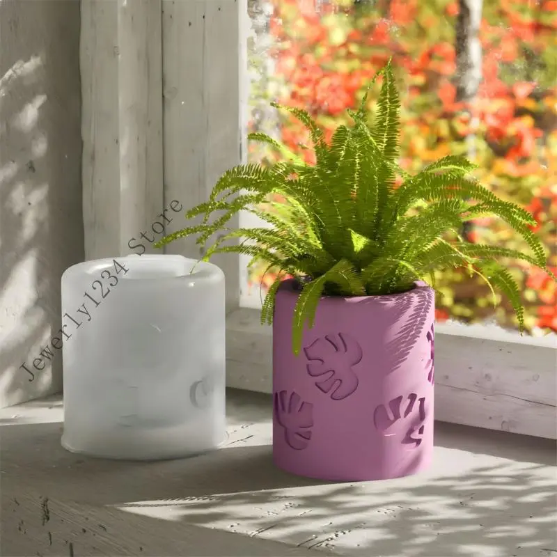 87HB Silicone Mold for Succulent Vase Artistic Flower Pot Wall Hanging Planter Mold