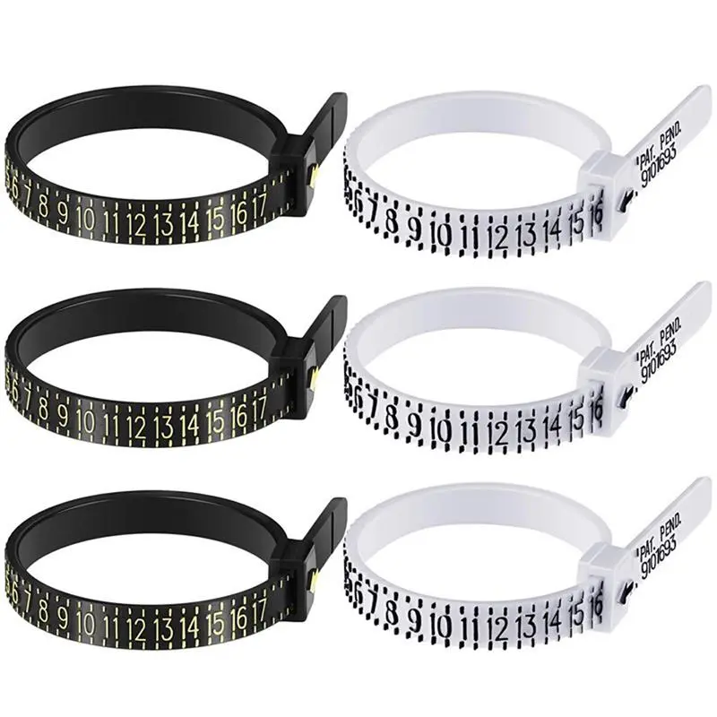 Ring Sizer Measure UK/US/JP/EU Finger Measure Gauge Men and Womens Sizes A-Z Jewelry Tools Equipments Soft Ring Measuring Tools