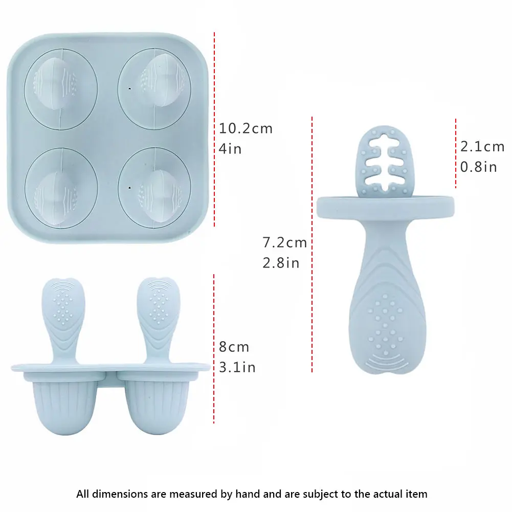 Breastmilk Popsicle Molds Multi-Function Popsicle Maker with Handle Baby Fruit and Vegetable Teether Baby Feeding Accessory