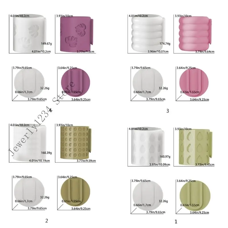 87HB Silicone Mold for Succulent Vase Artistic Flower Pot Wall Hanging Planter Mold
