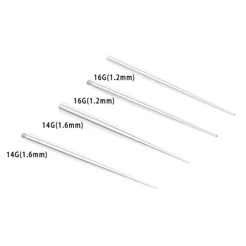 4Pcs/2/1Pc Stainless Steel Guide Rod (3cm Length) - Piercing Stretching Tool for threaded or Externally Threaded Jewelry