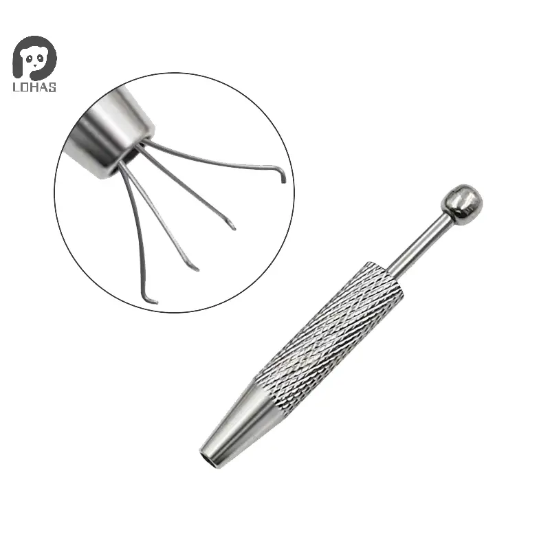 4 Claws Pick-up Tool Jewelry Beads Diamond Gems Prong Holder Tweezer Catcher Grabber Stainless Steel Chip Gripper