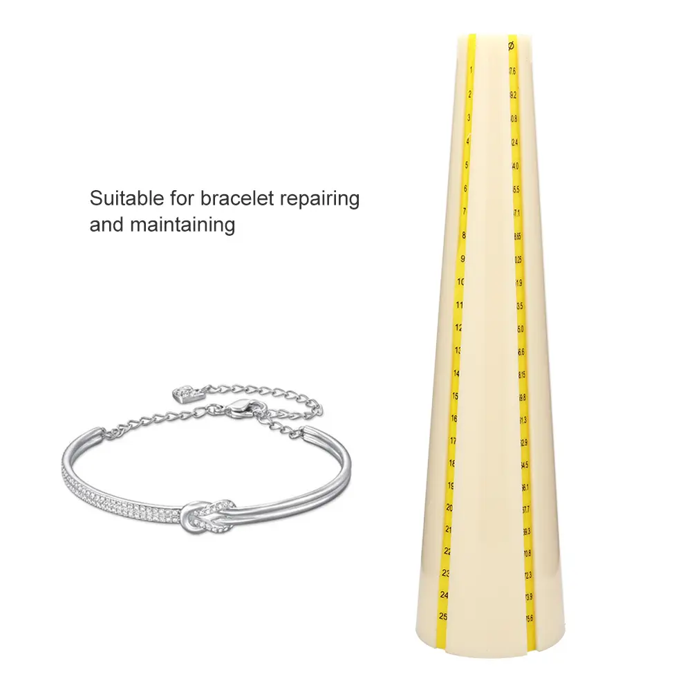 Plastic Bracelet Measuring Mandrel Stick Sizer Jewelry Hammer Repairing Making Tool for Jeweler