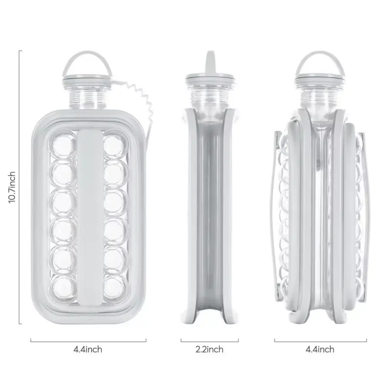 Portable Ice cube Tray Cube Maker Ice Ball Mold Large Capacity Bottle Home-use Silicone Frozen Ice Maker Kitchen Accessories
