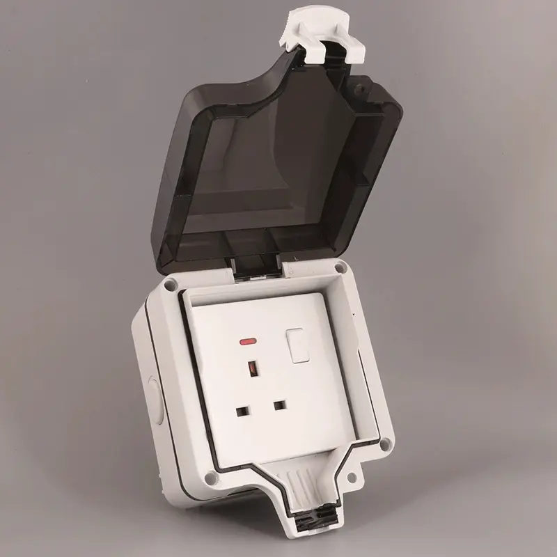 IP66 Waterproof Socket Universal UK Dual USB Outdoor Power Outlet,Kitchen And Bathroom Plug Adapter,Waterproof Rainproof Box