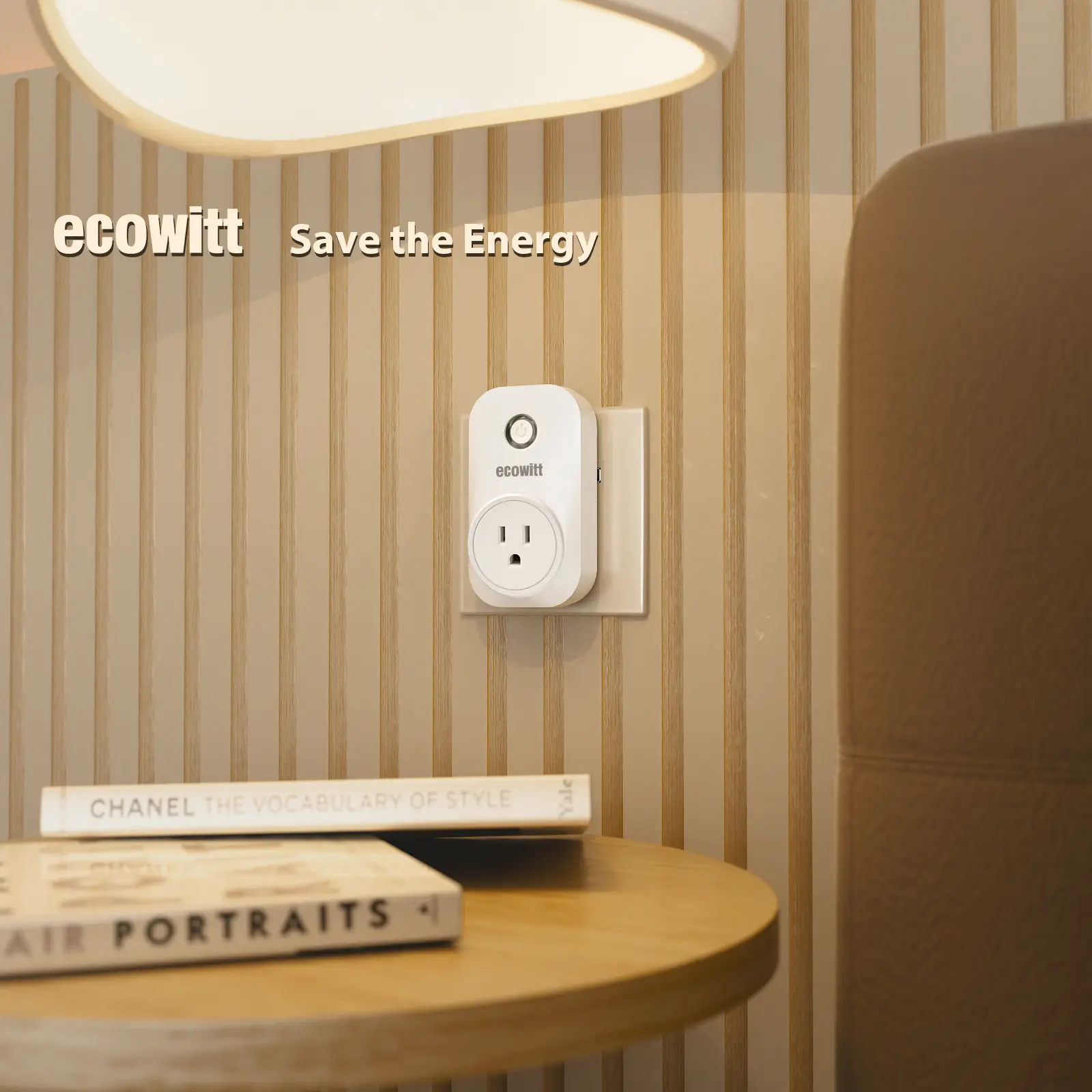 Ecowitt AC1100 IoT Smart Plug Smart Home WiFi Outlet Works with Ecowitt App, Hub Required, Remote Control Smart Living
