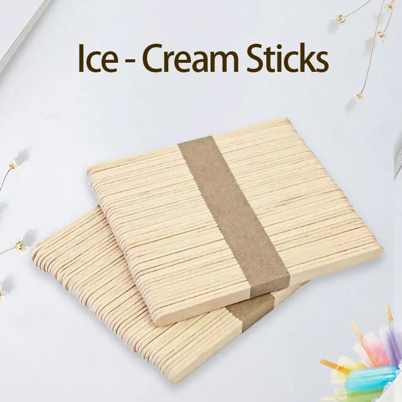 50/100pcs wooden popsicle sticks Hand Crafts Wood Ice Cream Popsicle Sticks DIY Wooden Sticks BJL003