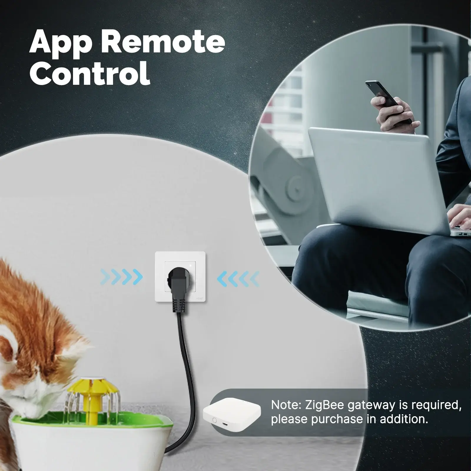 MOES Star Ring Tuya ZigBee Smart UK Wall Socket Energy Monitor Indicator App Remote Control Voice Cotrol Alexa Google Home