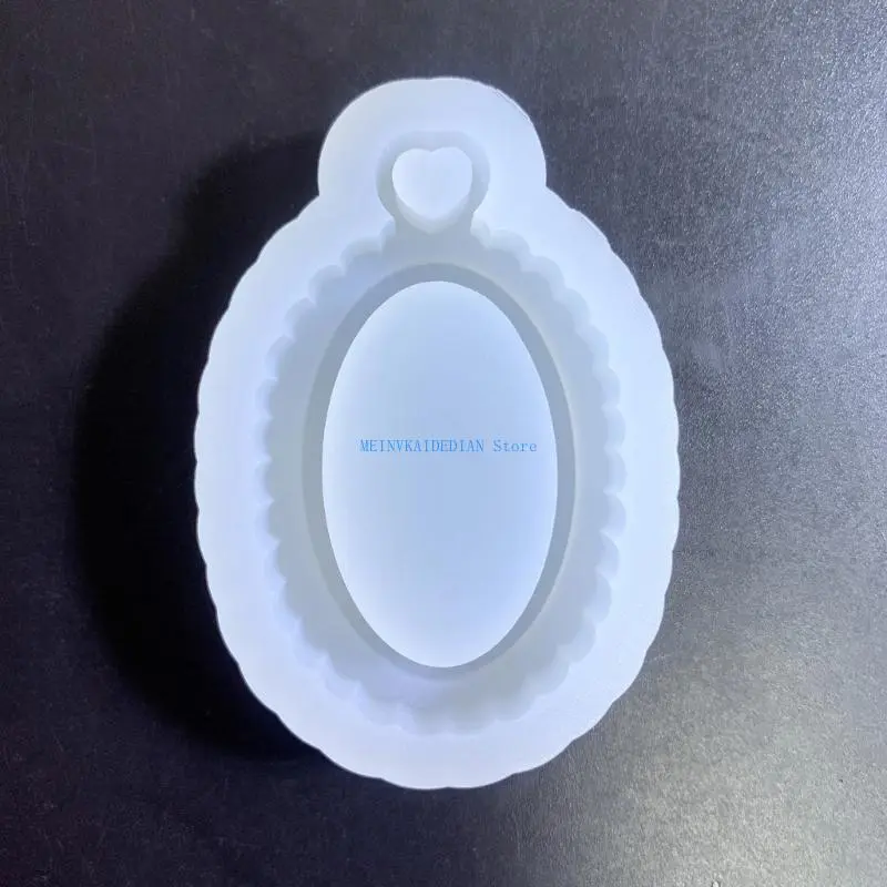 C1FE Silicone Pendant Moulds Keychain Jewelry Mould Silicone Crafting Keychain Molds