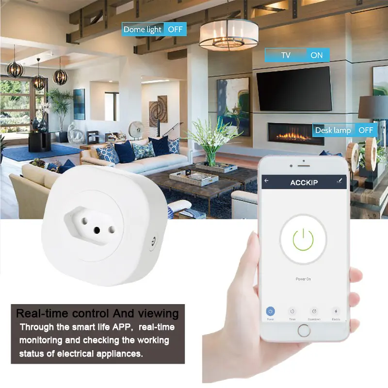 16A Smart Wifi Plug Smart Home Wifi Wireless Socket for Alexa Google Home Tuya/Smart Life