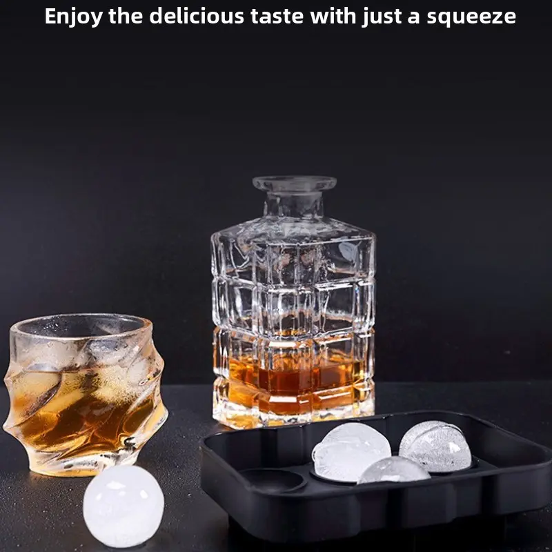 Skull Ice Ball Mold Silicone 3D Flexible Cube Trays BPA Free Ice Trays for Freezer Horror Skull Head Cocktail Ice Ball Maker