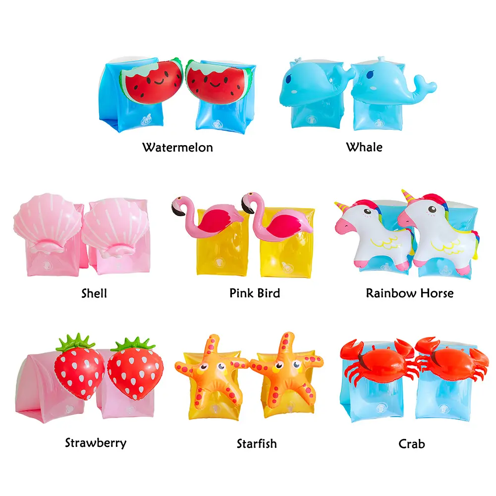PVC Inflatable Buoyancy Rings Safe Children Round Buoyancy Arm Rings  Elastic Wear-Resistant Inflatable Outdoor Equipment