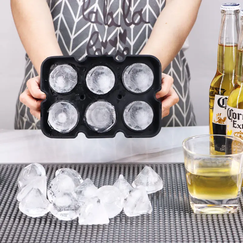 Ice Cube Molds for Freezer Whiskey Ice Mould Ball Reusable Diamond Ice Mold Large Ice Cube Trays Silicone Kitchen Accessories