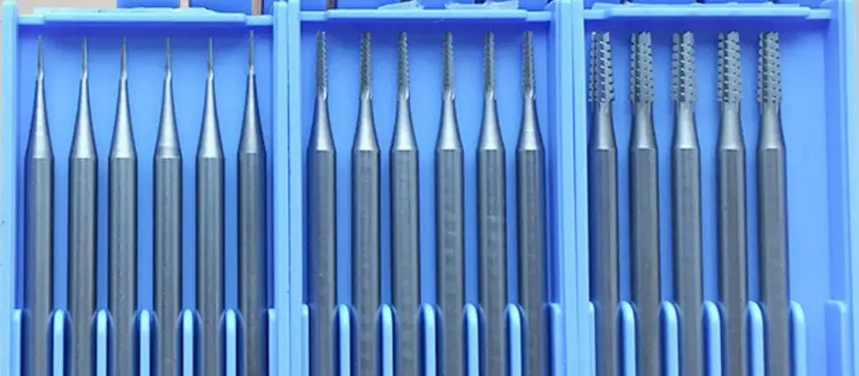 cylinder bur jewelry 6PCS High Speed Steel Burs Cone For Setting Gems Shank 2.35MM Jewellery Making Tools