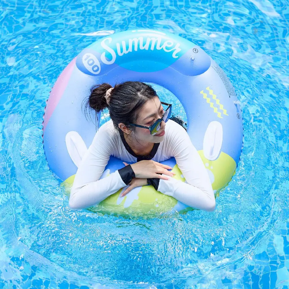 Rooxin Dual Airbag Pool Float For Adult Swim Tube Inflatable Swimming Ring Thickened Swimming Circle Beach Water Play Float