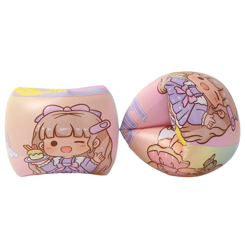 Cute Arm Floaties Inflatable Pool Floats Arm Bands PVC Swimming Arm Float Rings Safe for Kids Toddlers and Adults