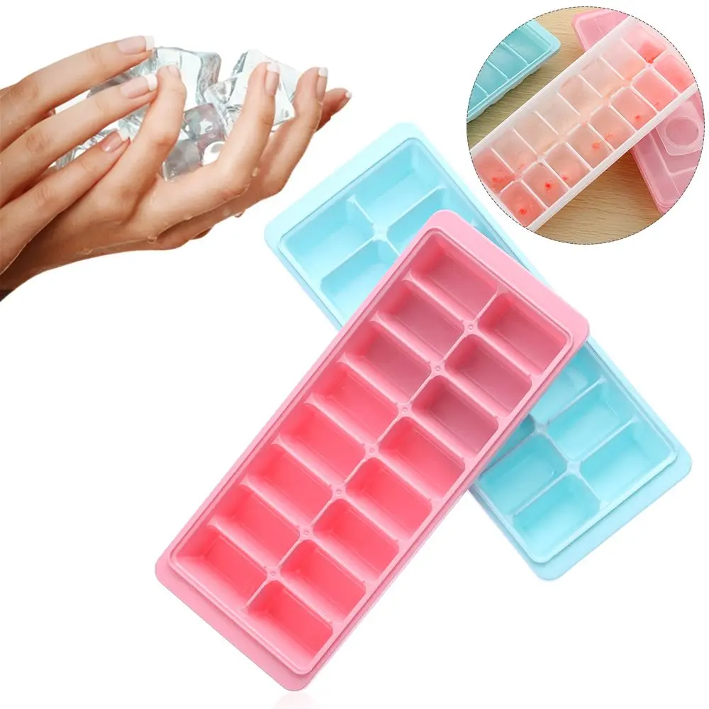 16 Cavity Jelly Freezer Kitchen Plastic Maker Box Ice Tray With Lid Jelly Freezer Cube Mold