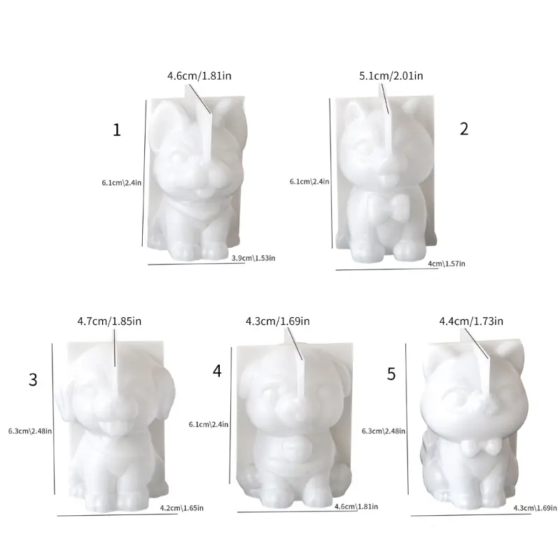 Silicone Mold Crafting Mold Moulds Dog Craft Mould Silicone Handmade Supplies for Hand-Making P9YF