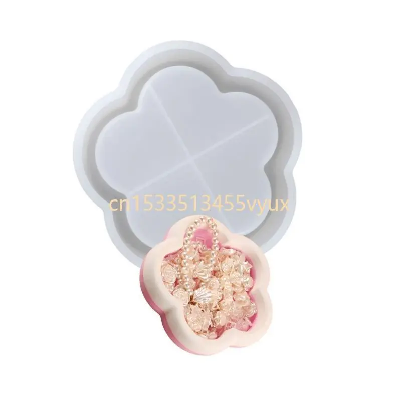 X5QD Trays Mold Silicone Molds DIY Cloud/Plum Blossom Dish Decoration Casting Moulds