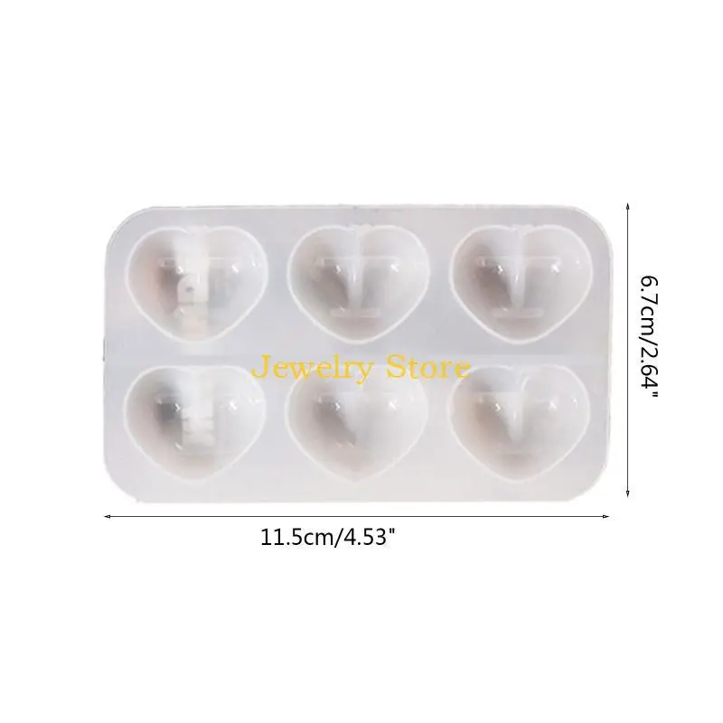 F2TD Shiny Glossy Love Butt Ornaments Silicone Epoxy Resin Mold DIY Keychain Pendant Jewelry for Valentine Gift Craft