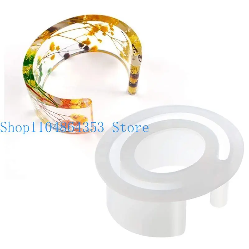 Silicone Bracelet Mold Casting Mold Epoxy Jewelry Mold Silicone Bangle Mold C Font DIY Open Cuff Bracelet 56/60/62mmes