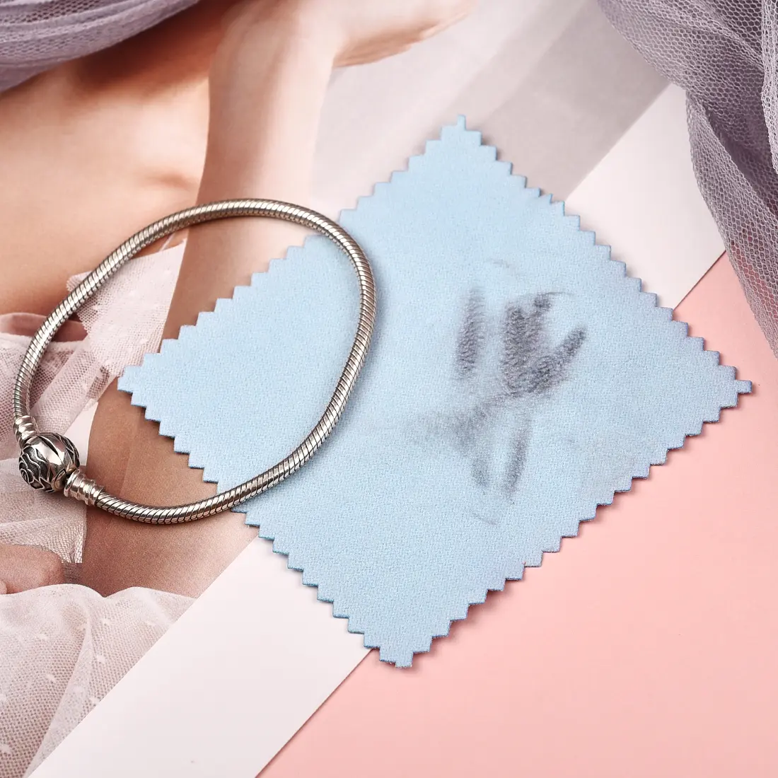 10x6.3cm/8x8cm/8x6cm 50pcs Silver Clean Polishing Cloth Soft Clean Wipe Wiping Cloth For Necklaces Rings Jewelry Clean Tool