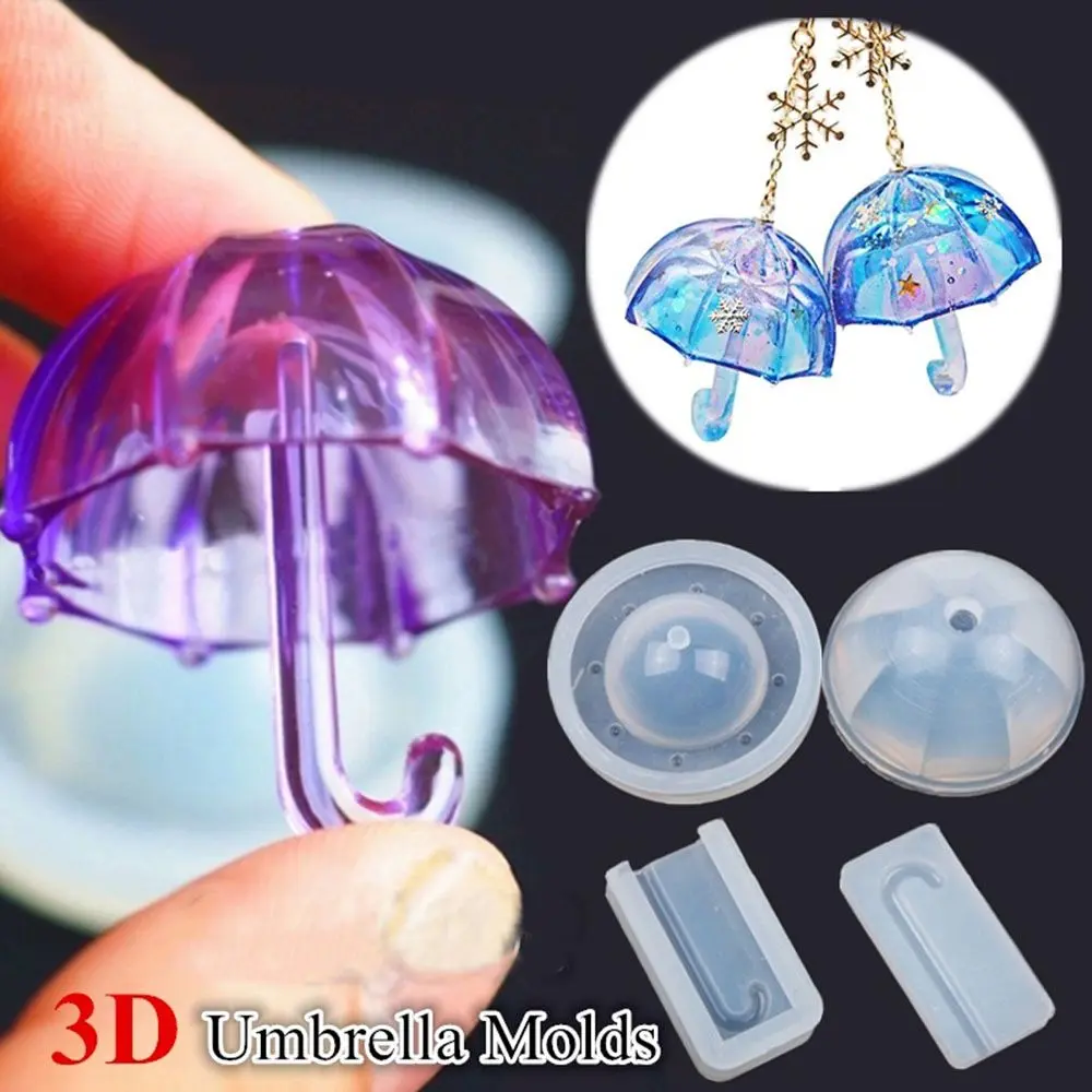 Cute Handmade Craft Silicone DIY Pendant Mould UV Resin Mold Umbrella Shape Jewelry Tool Jewelry Making