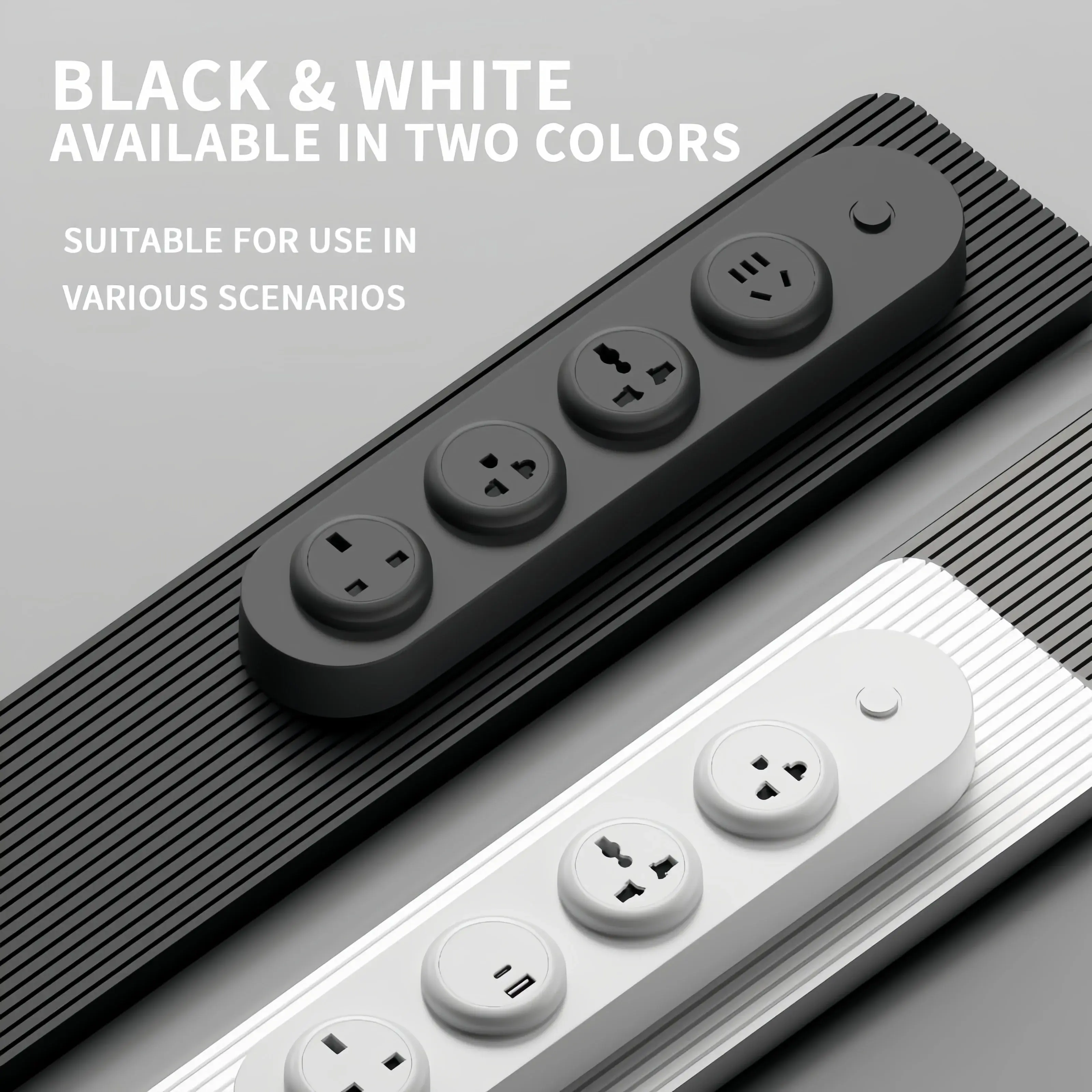 Wall Mounted Kitchen Power Strip with Switch, EU/UK/US Standard USB C Ports Outlet for Desktop & Countertop Use, Power 4000W