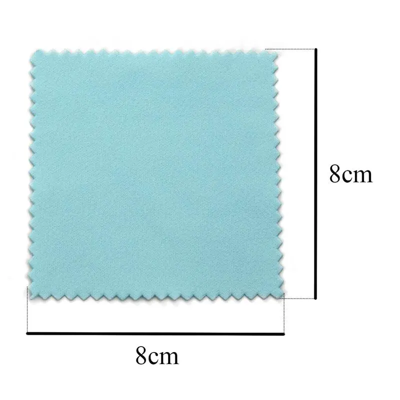 100 Pcs 8x8cm Silver Polishing Cloth Jewelry Cleaning Anti Tarnish Reusable Soft Wiping Cloth Keep Jewelry Shining Tools