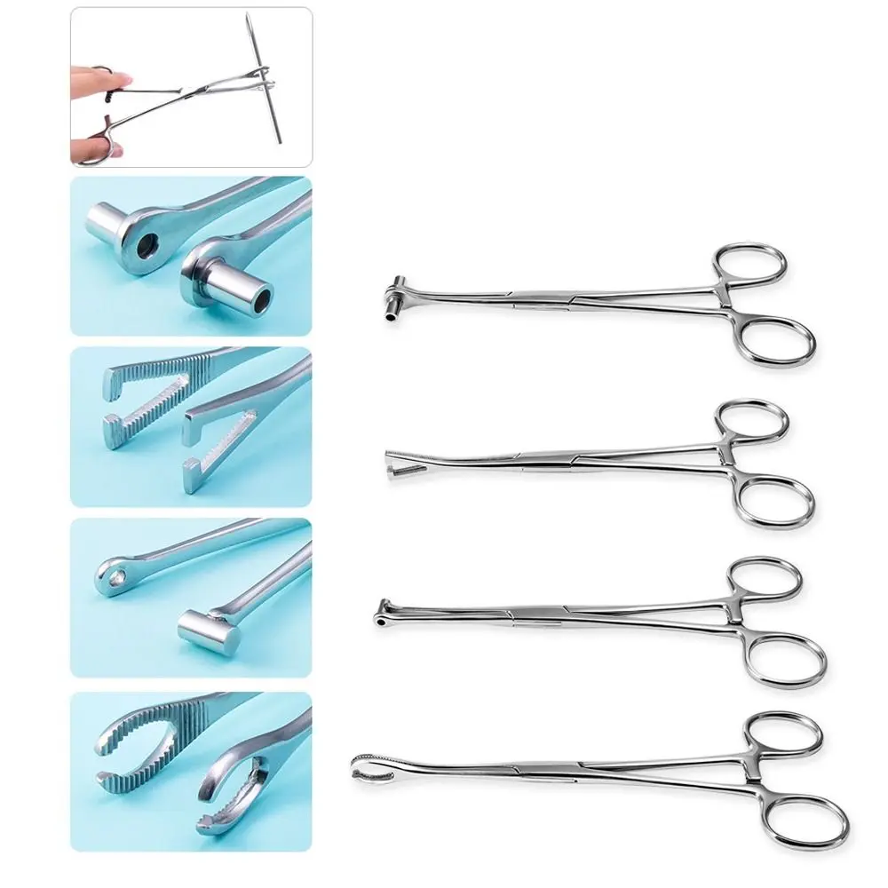 Tools Open Round Forceps Open Triangle Forceps Body Jewelry Tool Disposable Professional Tool Stainless Steel Piercing Clamp