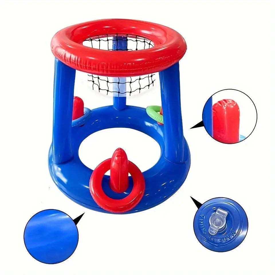Convenient-to-use inflatable basketball hoop set for pool parties – durable PVC material