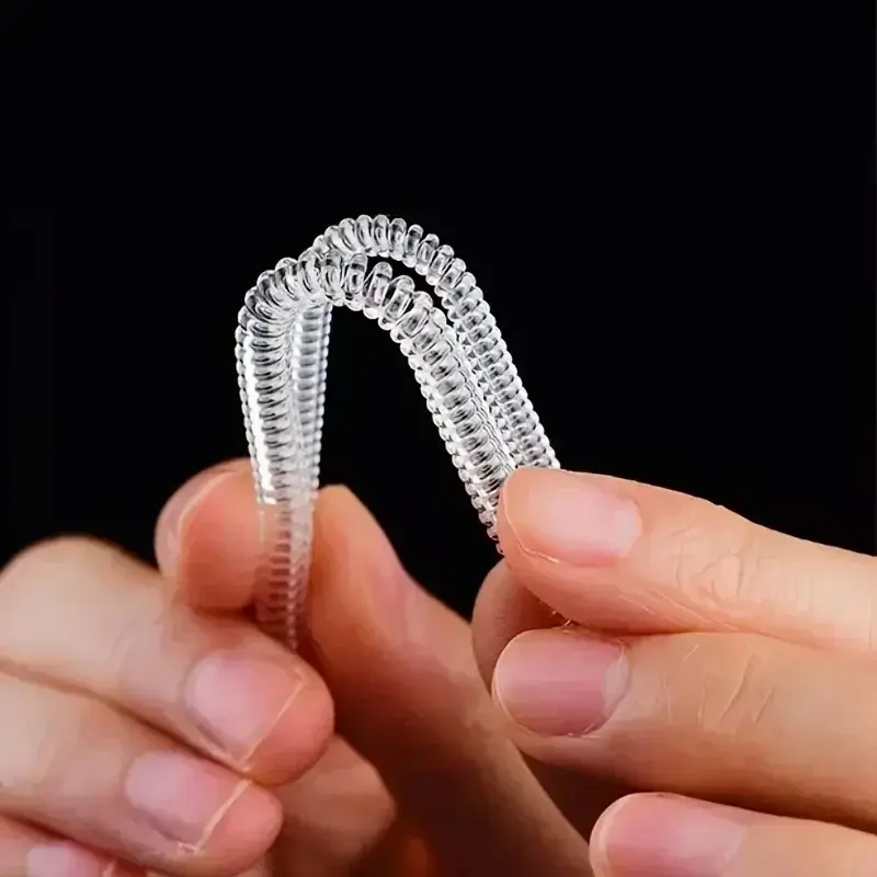 12pcs/Set Ring Size Reducer Tools Spiral Spring Based Rings Adjust Invisible Transparent Tightener Resizing Tool Jewelry Guard