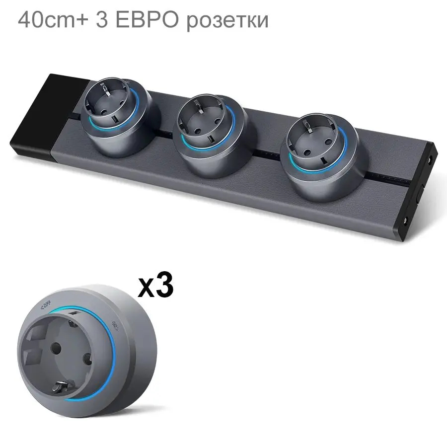 PVC EU Standard Wall Socket with USB Ports Track Socket, Pop-Up Design, Track-Compatible for Home Appliances