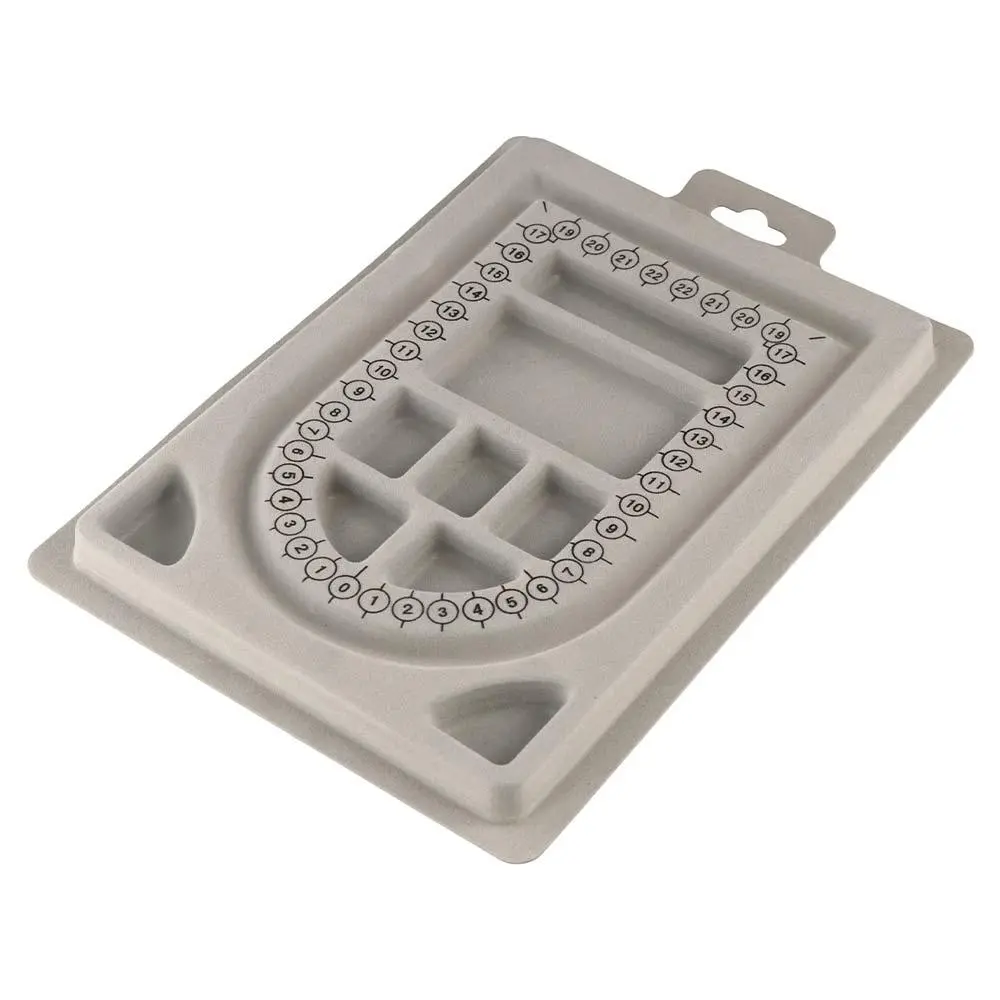 Tray Necklace Beading Tray Resin Multi-functional Gray Flocked Bead Board DIY Necklace Tool Measuring Tool Jewelry Design Tool
