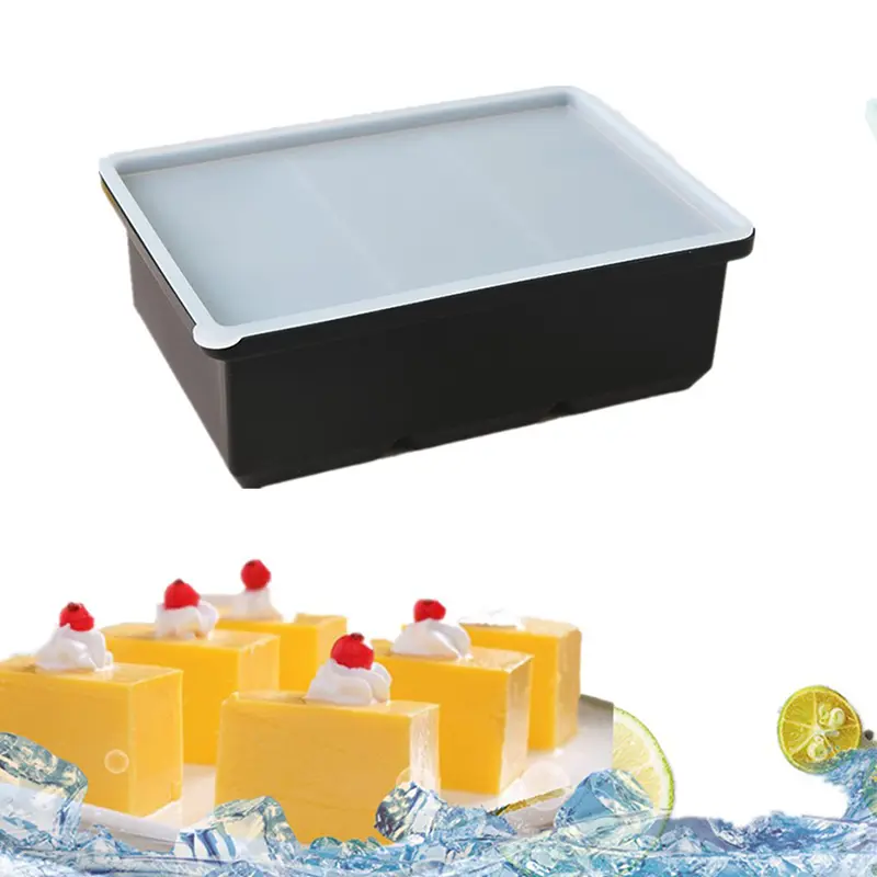 Giant Storage For Food Meal Sauce With Lid Silicone Freezer Trays Extra Large Soup Ice 3 Cubes Tray Food Freezing Molds