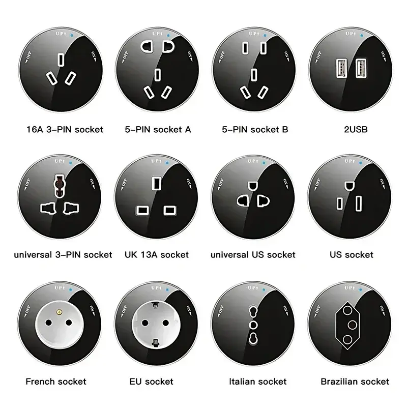 Embedded Movable Track Socket US/UK/EU/AU Standard 110V-220V Adapter Hidden Movable Guide Slide Rail Wall Highquality Socket