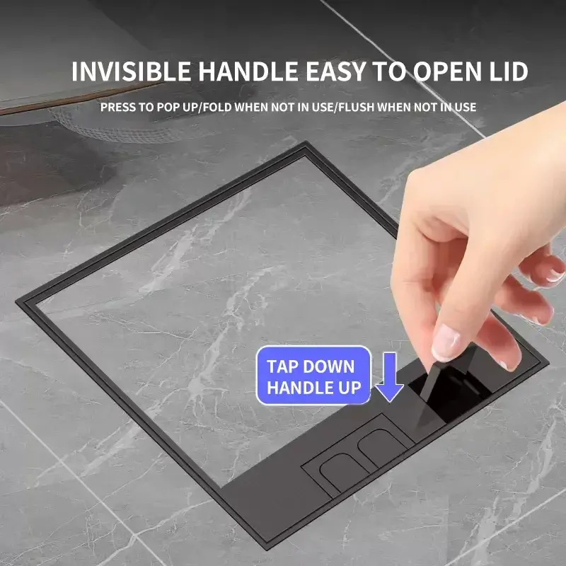 130mm*130mm Embedded Floor Socket US/FR/EU/IL/IT/Korea/BR Insert It Hidden Box Flat Ground Socket For Home And Office Use