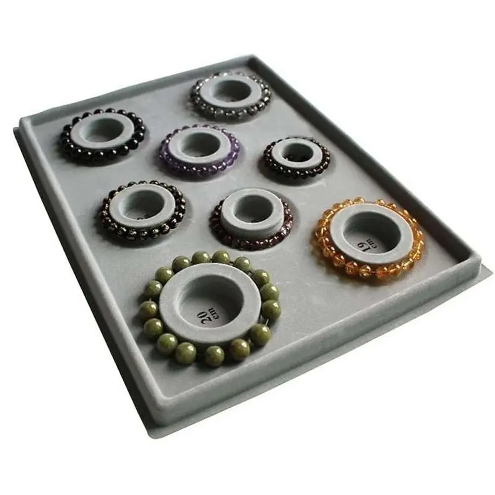 Tray Necklace Beading Tray Resin Multi-functional Gray Flocked Bead Board DIY Necklace Tool Measuring Tool Jewelry Design Tool