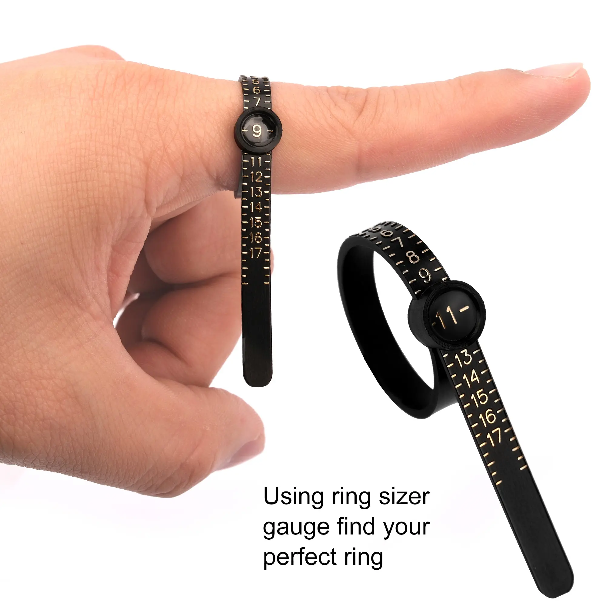 Ring Sizer Measuring Tool Kit, Ring Mandrel Measurer, 27 PCS Premium Steel Measuring Ring Tool, US Ring Size 0-13, 2 PCS Reusabl