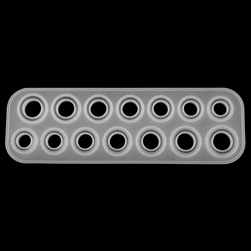 14 Holes Sizes Flat Rings Mold Collection Handmade DIY Making Pendant Ring Jewelry Silicone Mold Crystal Epoxy Mould Epoxy Resin