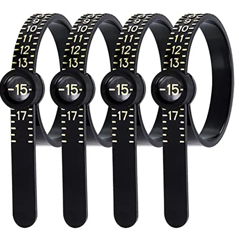 1PC Ring Sizer Measure With Magnifier Finger Gauge Genuine Tester Finger Coil Ring Sizing Tool UK/US/EU Size Measure Ring Sizer