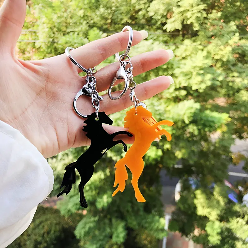1 Piece Easy To Clean Keychain  Safe And Non Toxic Keyring Moluld Lovely Horse Mold  Silicone Casting Mould For DIY Lovers