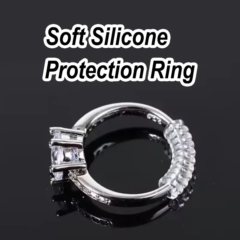 Spiral Based Ring Size Adjuster Transparent Ring Fixed Reducer Anti Lost Tightener Finger Ring Size Resizer Jewelry Guard